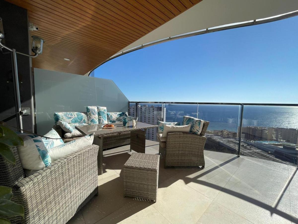 Апартаменты Sunset Waves Benidorm Julieta Vistas Al Mar Premium 200 Mt2 Con Jacuzzi En Terraza Экстерьер фото