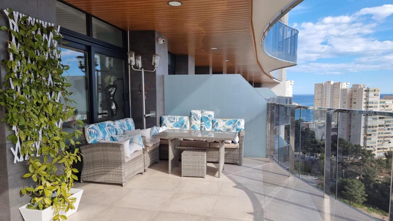 Апартаменты Sunset Waves Benidorm Julieta Vistas Al Mar Premium 200 Mt2 Con Jacuzzi En Terraza Экстерьер фото