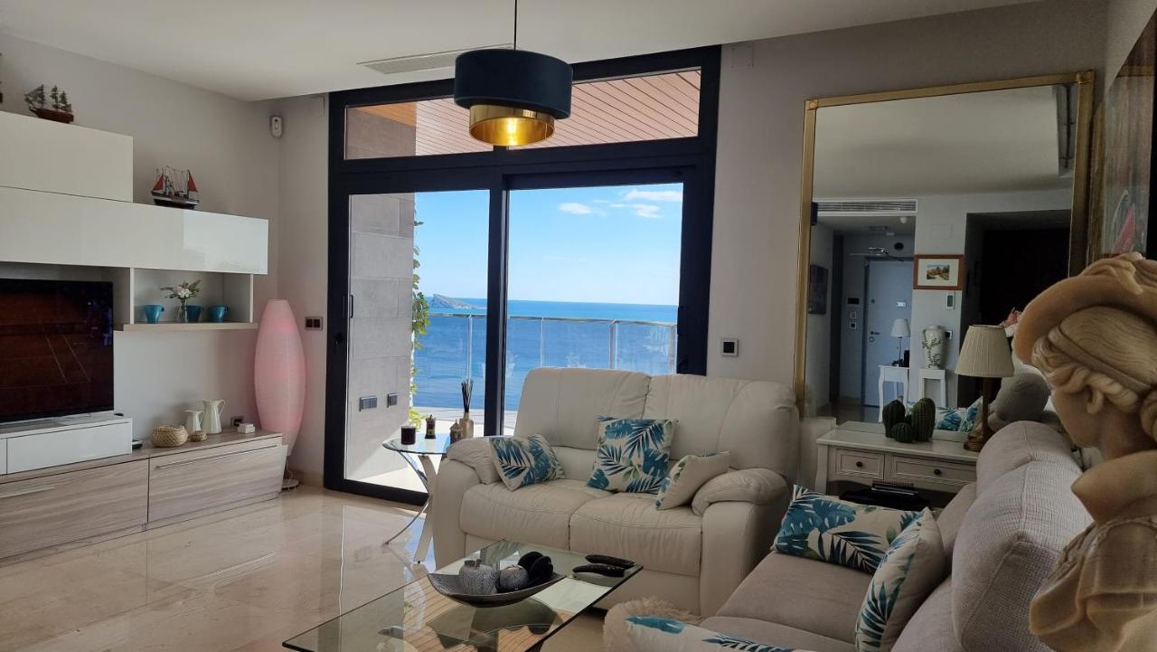 Апартаменты Sunset Waves Benidorm Julieta Vistas Al Mar Premium 200 Mt2 Con Jacuzzi En Terraza Экстерьер фото