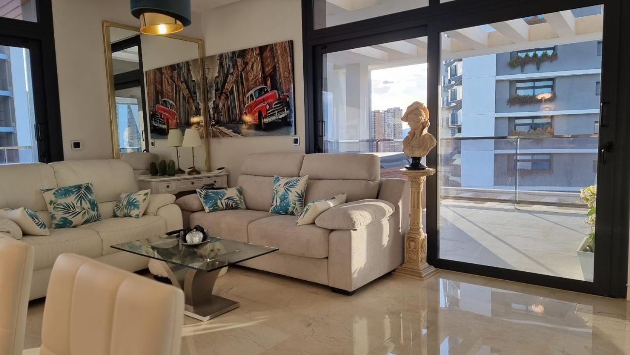 Апартаменты Sunset Waves Benidorm Julieta Vistas Al Mar Premium 200 Mt2 Con Jacuzzi En Terraza Экстерьер фото