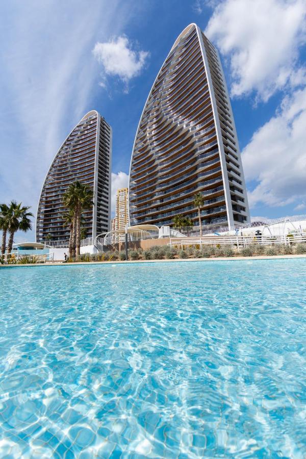 Апартаменты Sunset Waves Benidorm Julieta Vistas Al Mar Premium 200 Mt2 Con Jacuzzi En Terraza Экстерьер фото