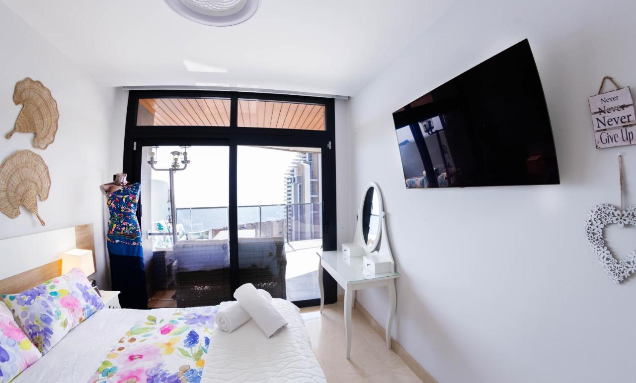 Апартаменты Sunset Waves Benidorm Julieta Vistas Al Mar Premium 200 Mt2 Con Jacuzzi En Terraza Экстерьер фото